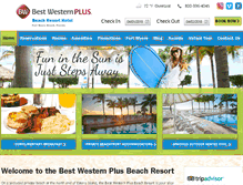 Tablet Screenshot of bwbeachresort.com